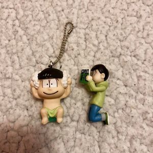 Choromatsu Matsuno Osomatsu-san Mini Figurine Keychain + Putitto Mini Figurine